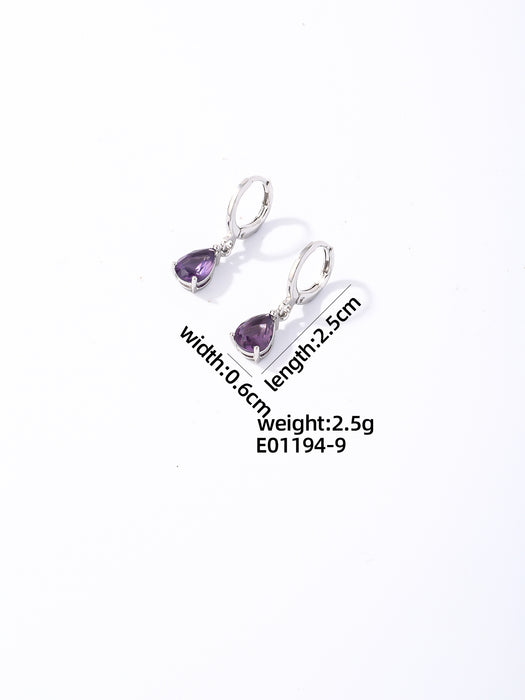 Wholesale Zirconia inlaid exquisite earrings and accessories, new versatile and niche high-end earrings and accessories wholesale
