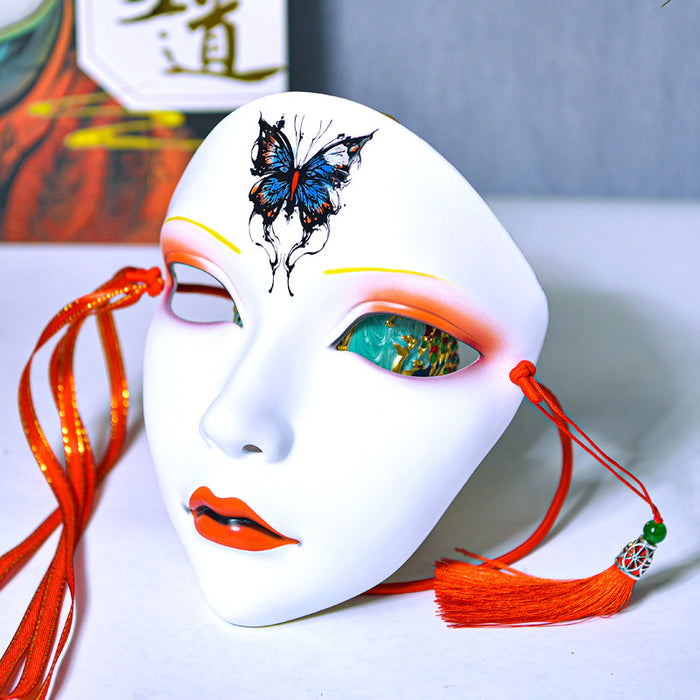 Wholesale Animistic Internet Celebrity Adult Party Mask Full Face Chinese Style Hand-painted Decoration Hanfu Accessories Members Exclusive