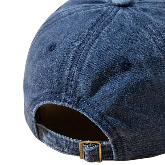 Wholesale Washed denim cotton baseball cap, casual versatile printed flower hat, sun shading duckbill cap
