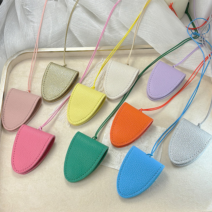 Wholesale Color PU Leather Magnetic Neck Glasses Bag Necklace Sunglasses Glasses Holder