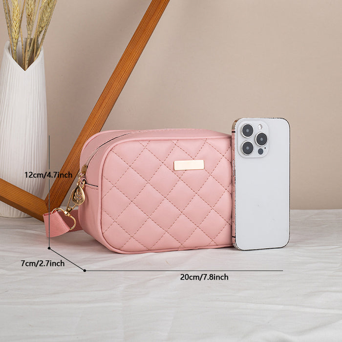 Wholesale Fashion Niche Design Diamond Grid Bag Small Square Bag Women's Crossbody Bag JDC-SD-HY003