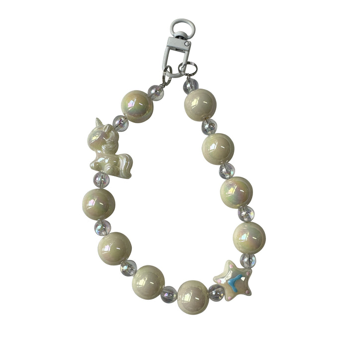 Wholesale Creative Cute Cartoon Beaded Keychain Colorful Beads Car Keychain Pendant Accessories