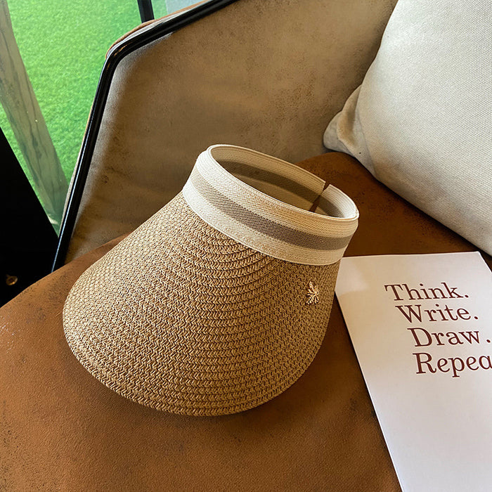 Wholesale Outdoor empty top duckbill hat, children's seaside beach, no top headband, sunshade and sun protection sun hat