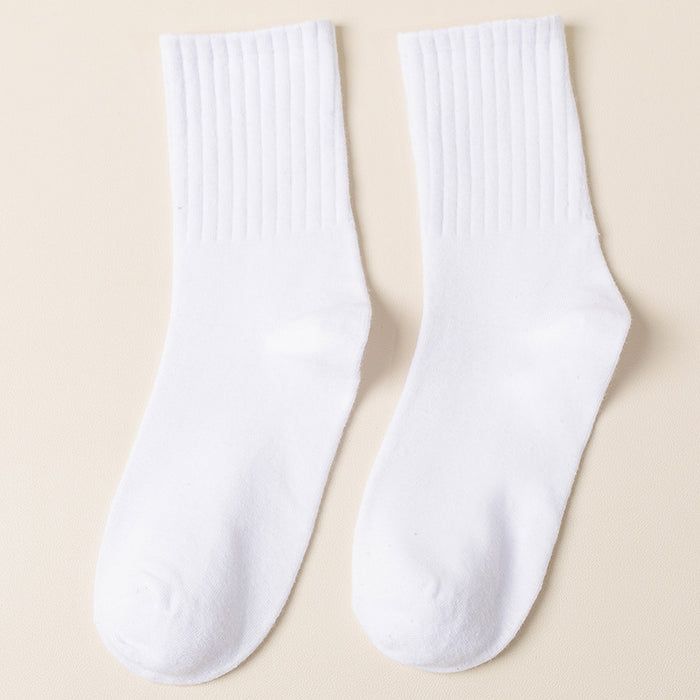 Wholesale New socks with vertical stripes, mid tube socks, sports cotton socks, trend