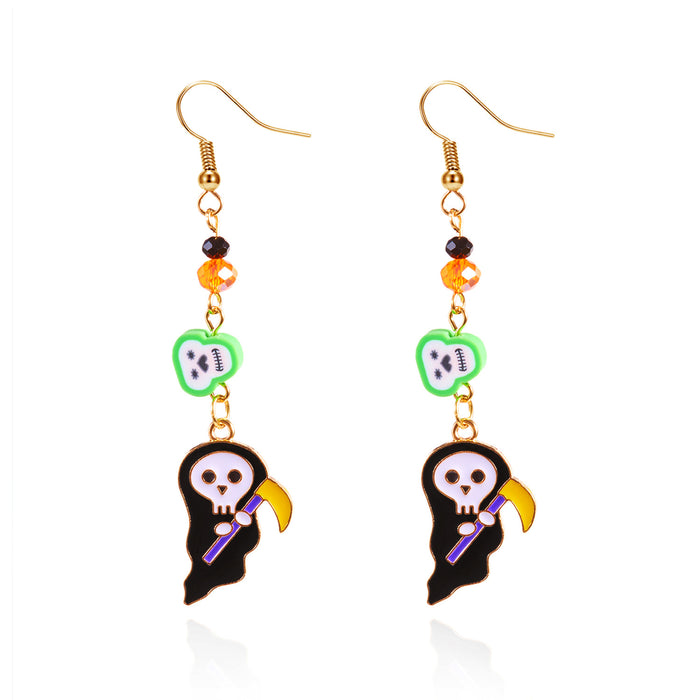 Wholesale  earrings for women,  personalized skull bat pumpkin ghost pendant  earrings