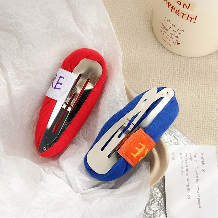 Wholesale Fabric Face Bangs Hair Clip for Women,  Cute Side Clip Hair Accessory Trendy Beige Design for Everyday Use