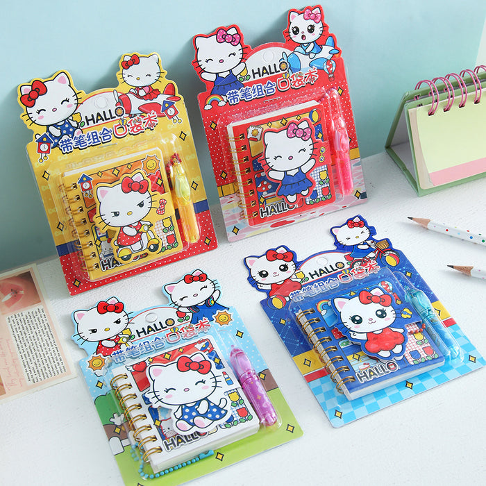 Wholesale 2pcs Mini Notebook Set — Cartoon-Themed Pocket Diary &  Ballpoint Pen Combo