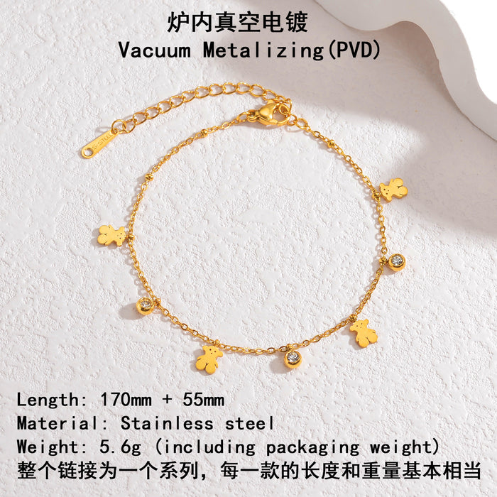 Wholesale 2pcs Star  Moon  Heart  Butterfly - Simple and High-End Titanium Steel Bracelet