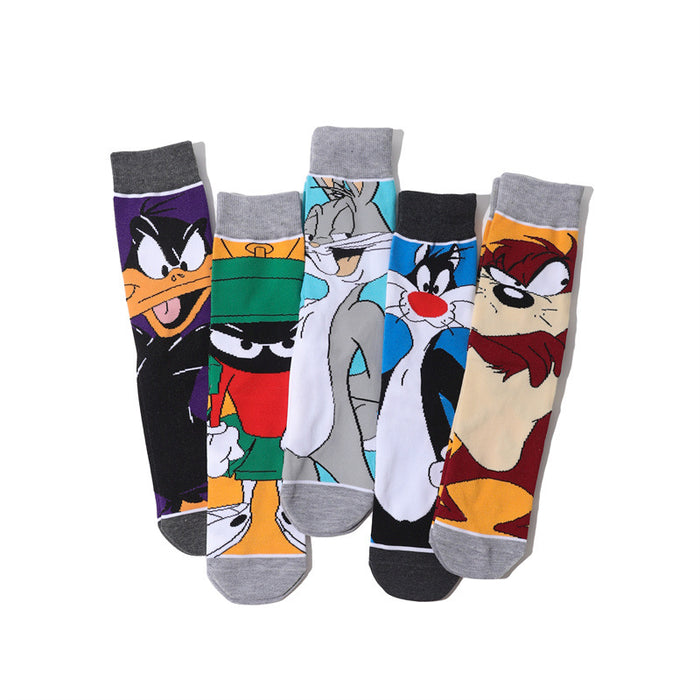 Wholesale tide socks men's cotton cartoon tube socks women's socks factory animation socks