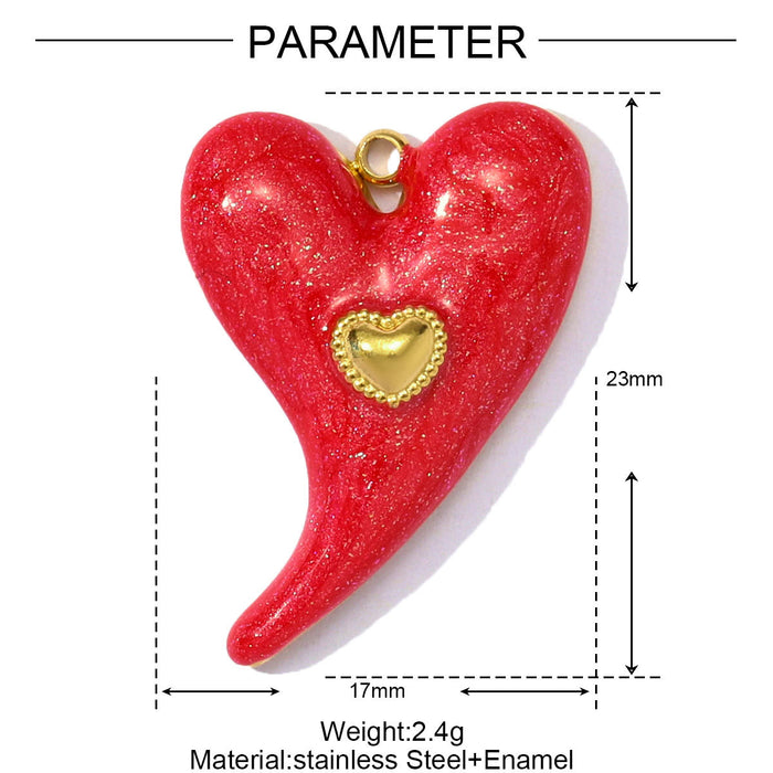 Wholesale Drip Oil Love Flower Star Moon Stainless Steel Pendant Necklace Eye Earrings Stainless Steel Jewelry Pendant