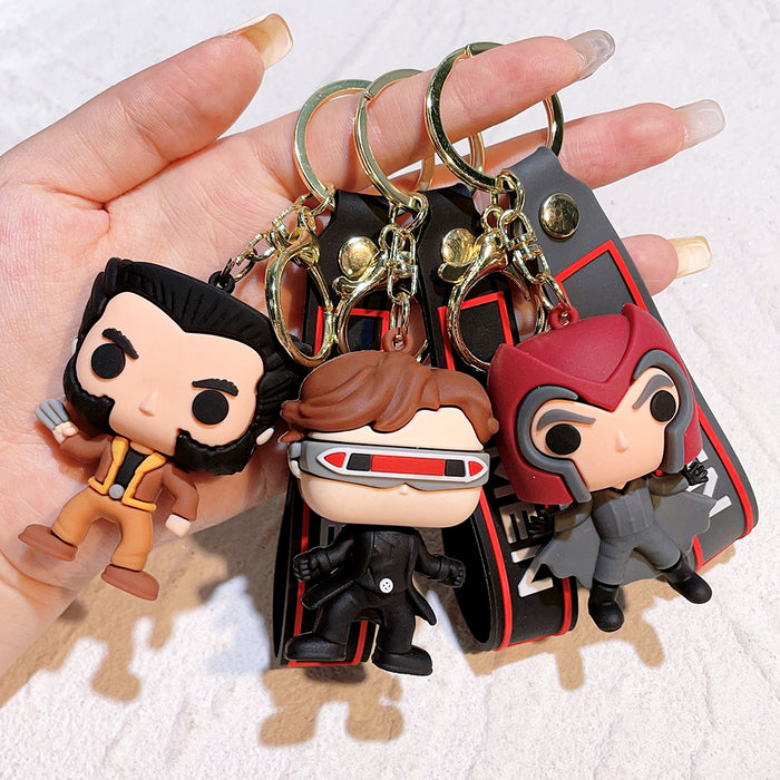 Wholesale Hero Cartoon Bag Pendant Car Keychain