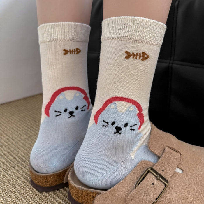 Wholesale Cartoon socks, cute and versatile, boneless socks, pile up socks