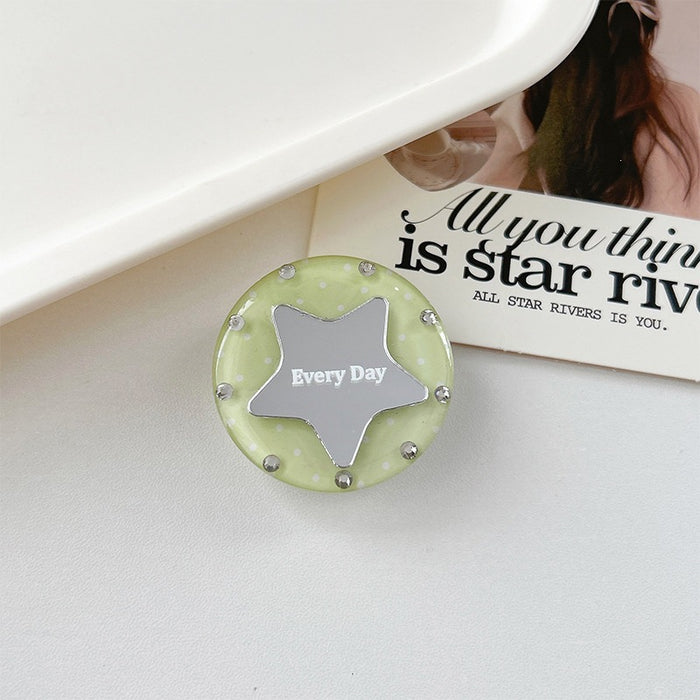 Wholesale Acrylic Rhinestone Star Mirror Phone Grip Stand