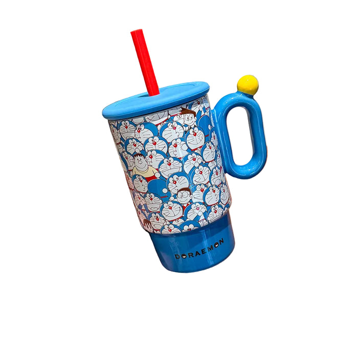 Wholesale Large-capacity ceramic water cup with straw