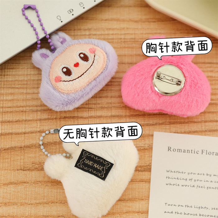 Wholesale Cartoon Plush Pendant Cute  Doll Brooch Bag Pendant Small Accessories
