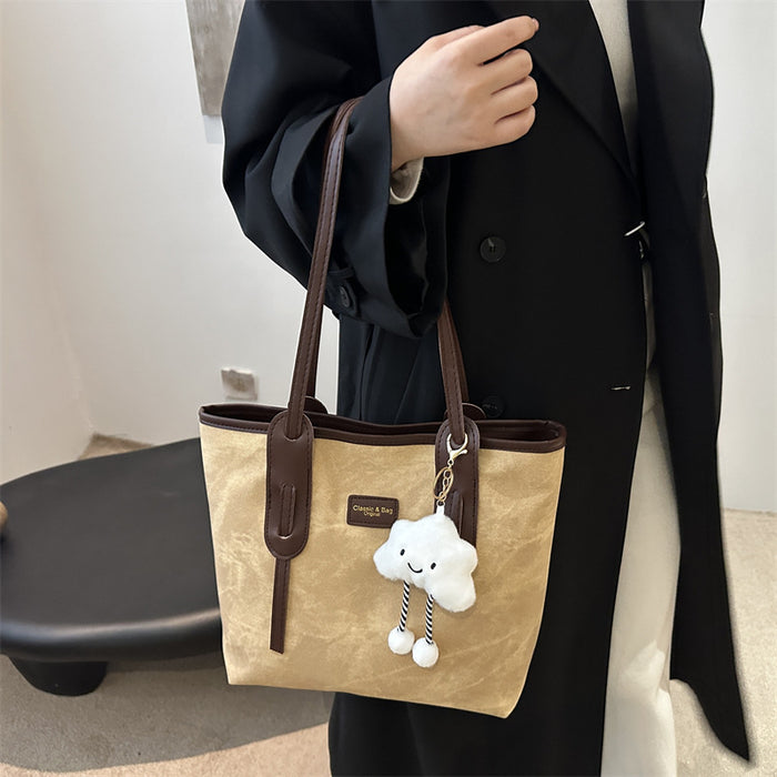 Wholesale Leisure large capacity bag with versatile texture, commuting shoulder bag, hand-held tote bag