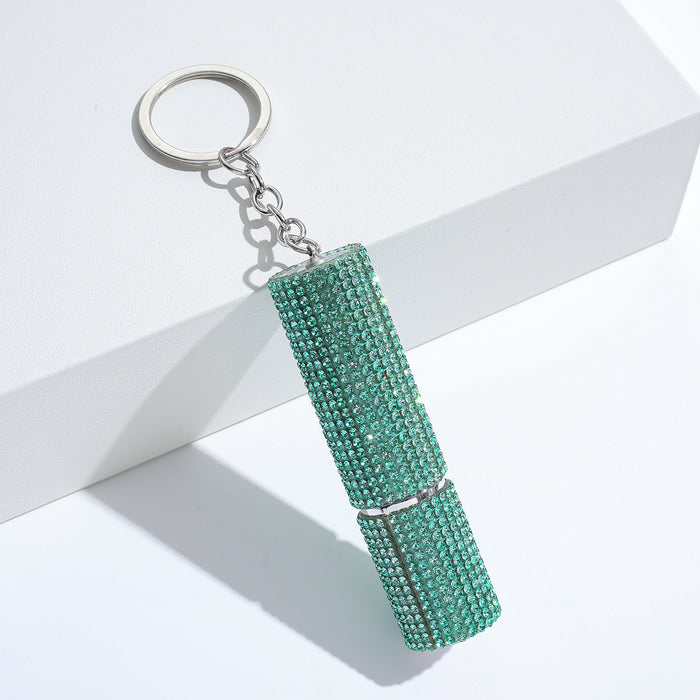 Wholesale Plastic Pressed Perfume Bottle Diamond Keychain JDC-KC-ZY042