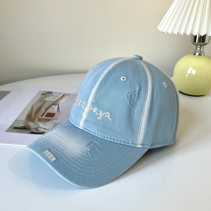 Wholesale New versatile baseball cap with enlarged and deepened high-end feel, perforated soft top duckbill cap, thin design