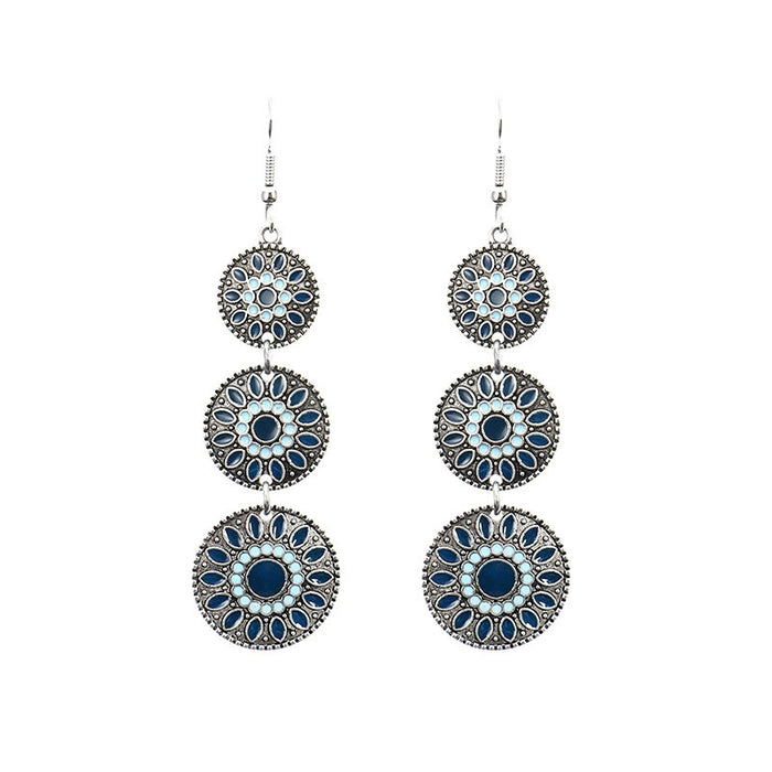 Wholesale Bohemian Mixed Blue Earrings Zinc Alloy Electroplated Party Jewelry Accessory MOQ≥2