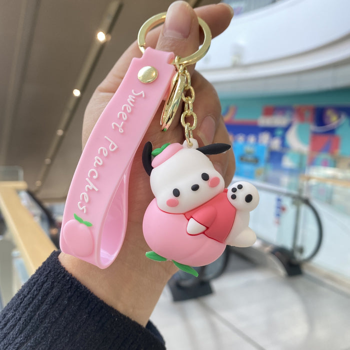 Wholesale Cartoon Doll Pendant Silicone Keychains JDC-KC-PengYu42