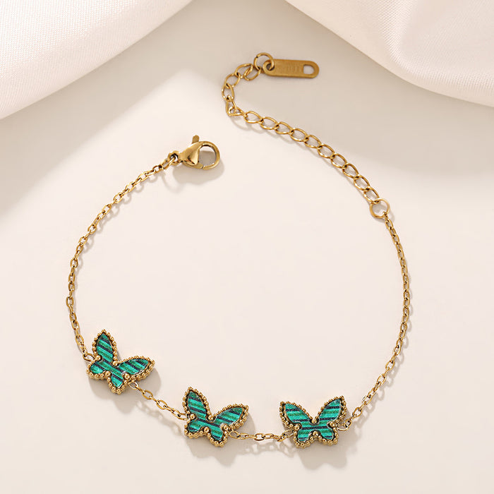 Wholesale Fashionable double-sided butterfly bracelet with a high-end feel