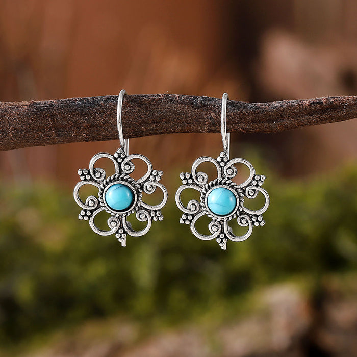 Wholesale Vintage petal pendant earrings