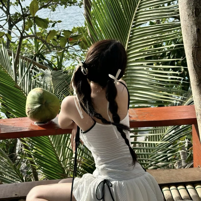 Wholesale Pure desire camisole gathering one-piece flat corner skirt conservative swimsuit