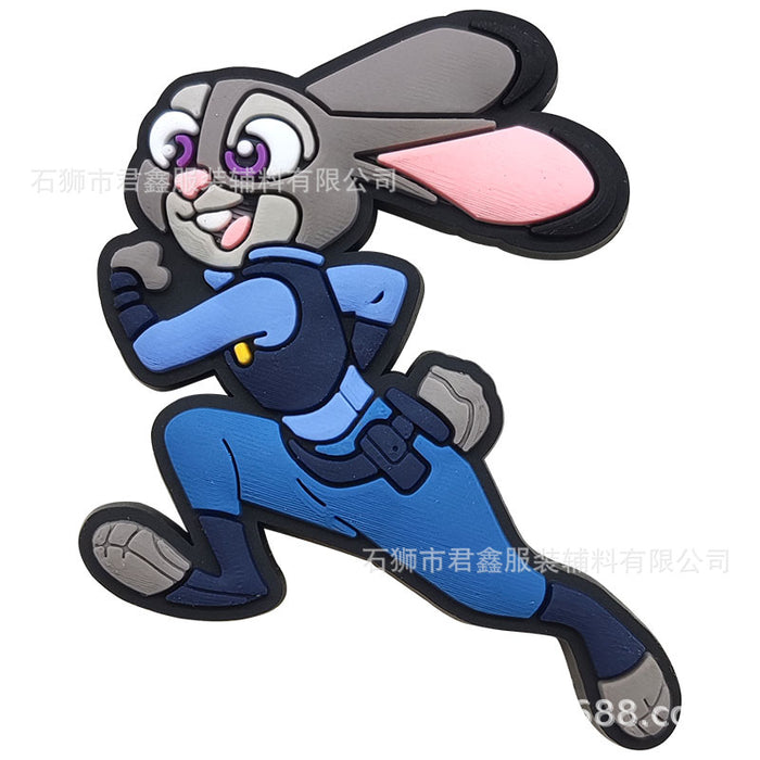 Wholesale  50pcs Hole shoe accessories cartoon detachable PVC soft rubber Shoes Charms