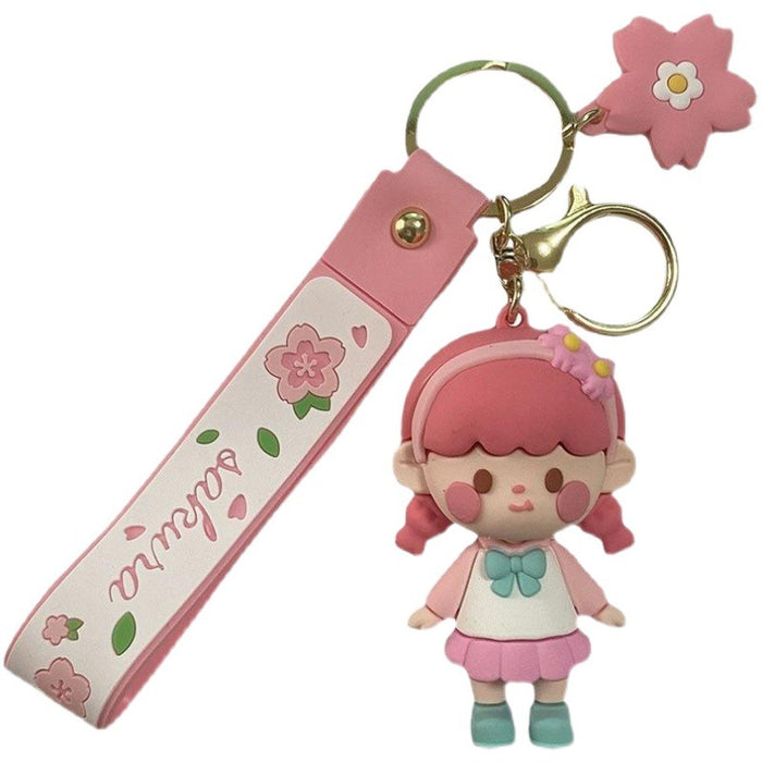 Wholesale Cherry Blossom Girl Keychain