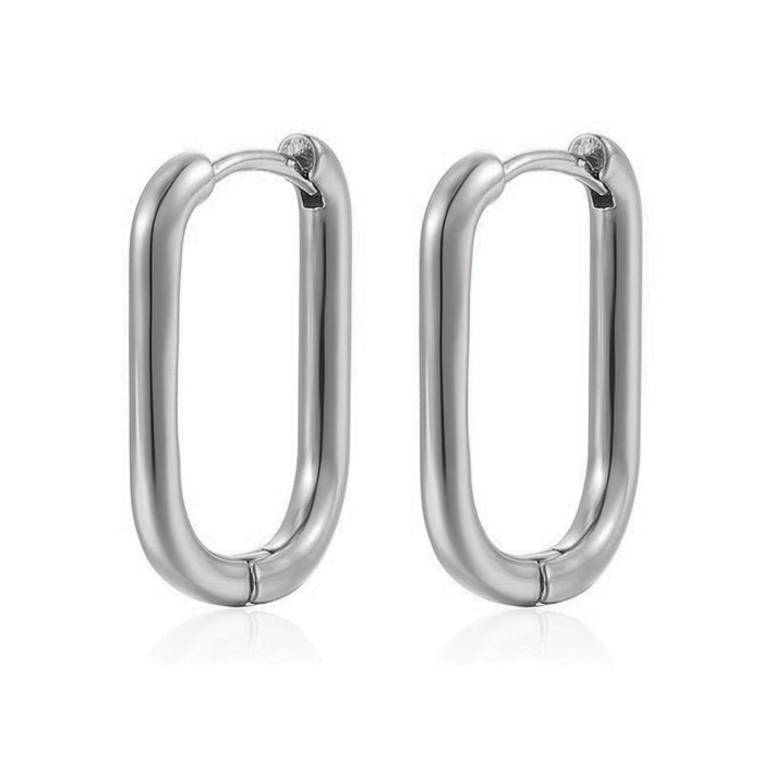 Wholesale Stainless steel geometric simple C-shaped earrings titanium steel design earrings earrings wholesale