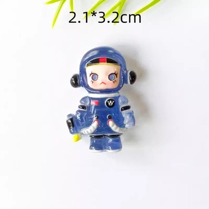 Wholesale Cute Astronaut Refrigerator Magnet Refrigerator Magnetic Sticker Personalized Creative Message Board Decorative Sticker
