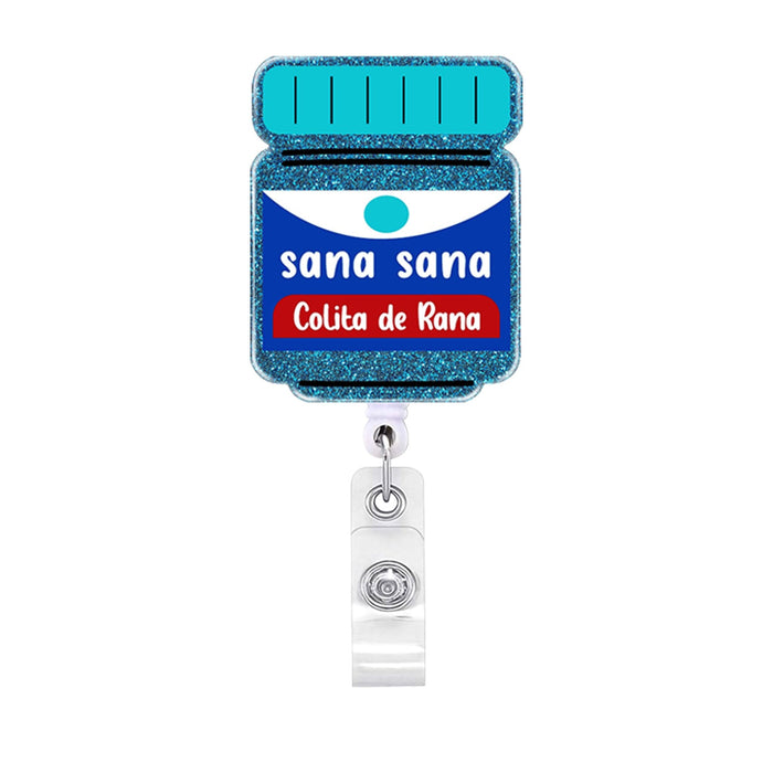 Wholesale Teacher Office Medical Medicine Bottle Badge Scroll Retractable Keychain JDC-KC-QiDing016