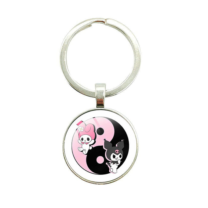 Wholesale Cartoon Time Gem Pendant Alloy Keychain JDC-KC-BinWei005