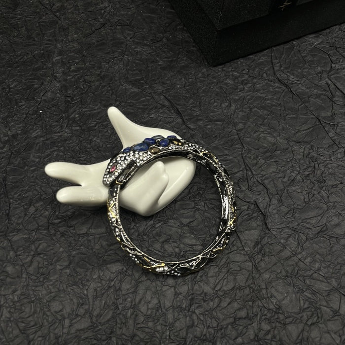 Wholesale Stereo Snake Full Diamond Copper Plated Gold Necklace Bracelet