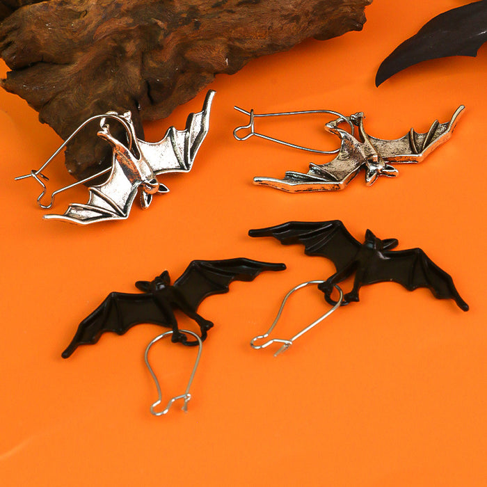 Wholesale Cartoon Bat Pendant Alloy Earrings JDC-ES-Rulong003