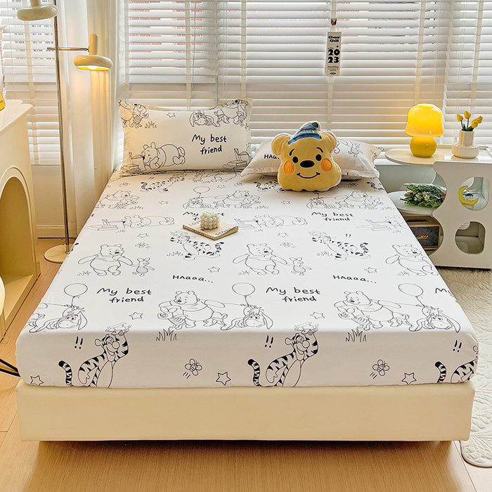 Wholesale A-level Cloud Washed Cotton Cute Cartoon Girl Heart Dormitory Bed Sheets JDC-SEE-AiErMei007