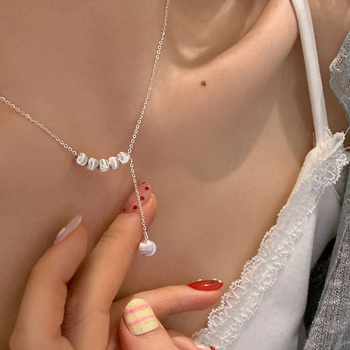 Wholesale Metal Small Ball Pendant Necklace Women's Neck Chain