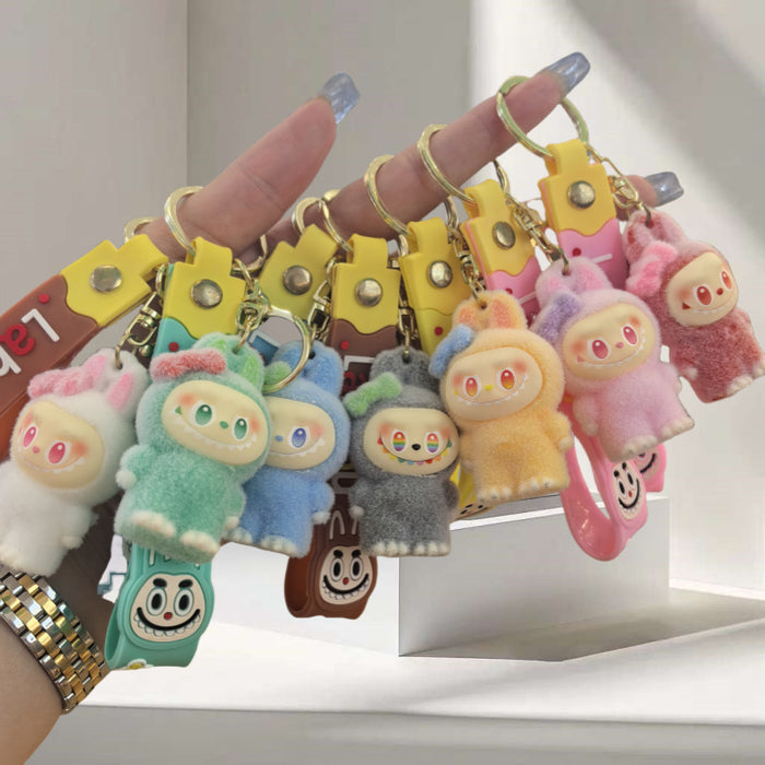 Wholesale Creative and cute cartoon flocked doll keychain