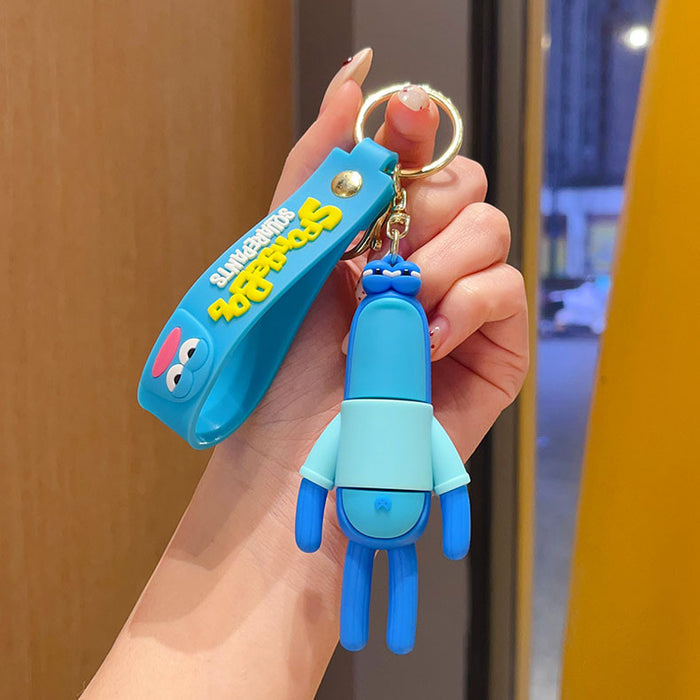 Wholesale Bikini Bottom Dumb Fish PVC Keychain Car Bag Hanging Decorative Gift
