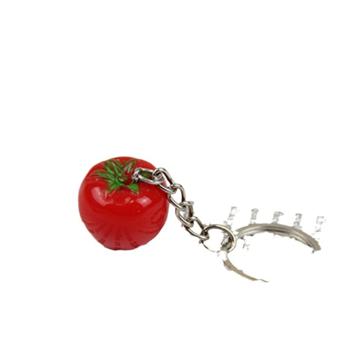 Wholesale Creative Resin Fruit Keychain Simulated Strawberry Grape Pomegranate Watermelon MOQ≥10