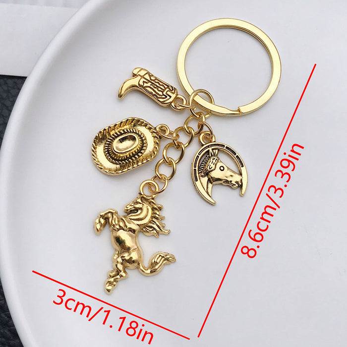 Wholesale Oil-dripping hat pistol metal keychain