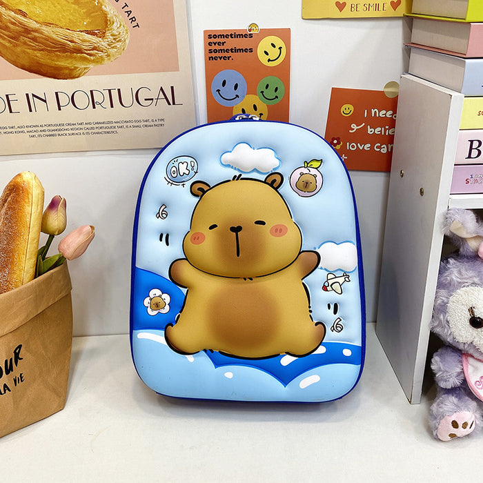 Wholesale New Groundhog Backpack Cute Kindergarten Backpack Boys and Girls Backpack Cute Cartoon Hard Shell