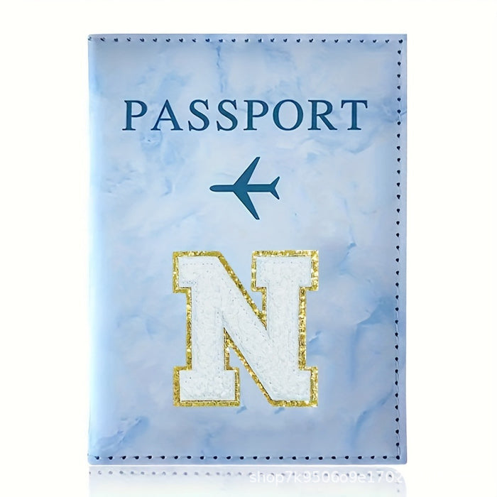 Wholesale Fashion Initial Letter Pattern PU Passport Holder Travel Wallet Casual Everyday Accessory