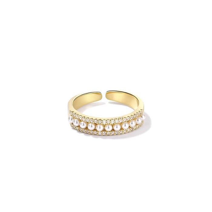 Wholesale Pearl ring, niche opening index finger ring, high-end temperament, simple and fashionable index finger ring
