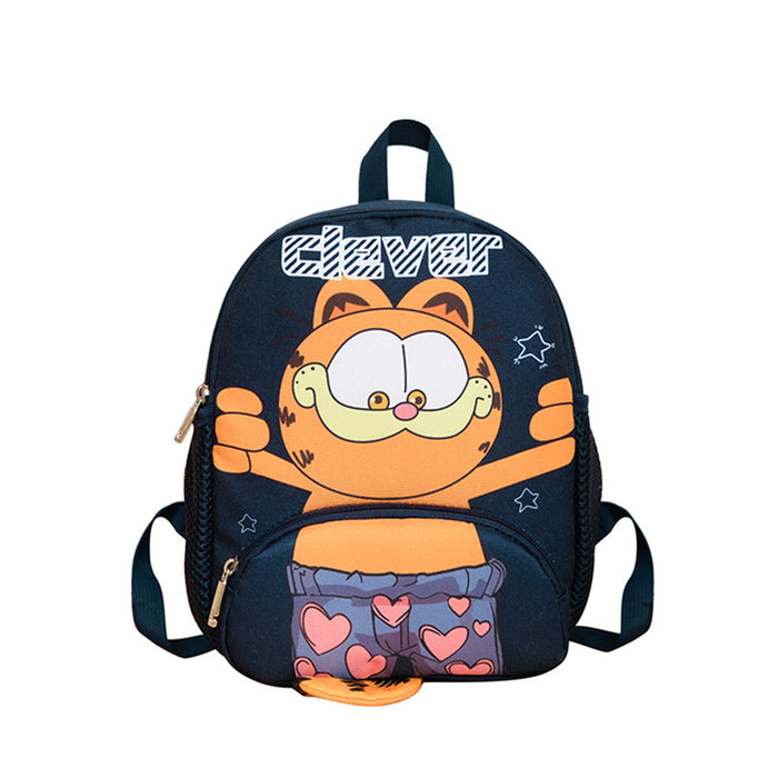 Wholesale Children's Backpack Small Class Kindergarten Schoolbag 1-4 Cartoon Cat Boy and Girl Baby Go Out Anti-Lost Backpack