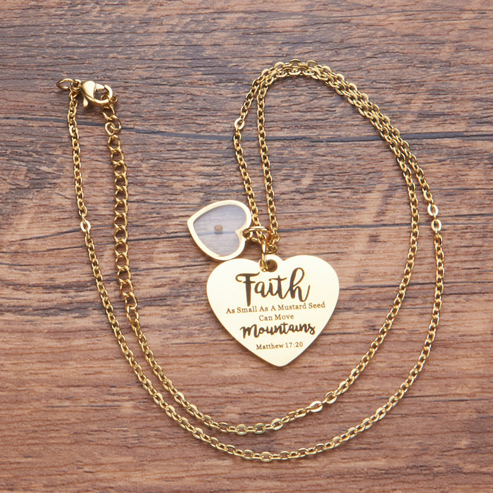 Wholesale Stainless steel necklace, heart-shaped necklace, stainless steel necklace