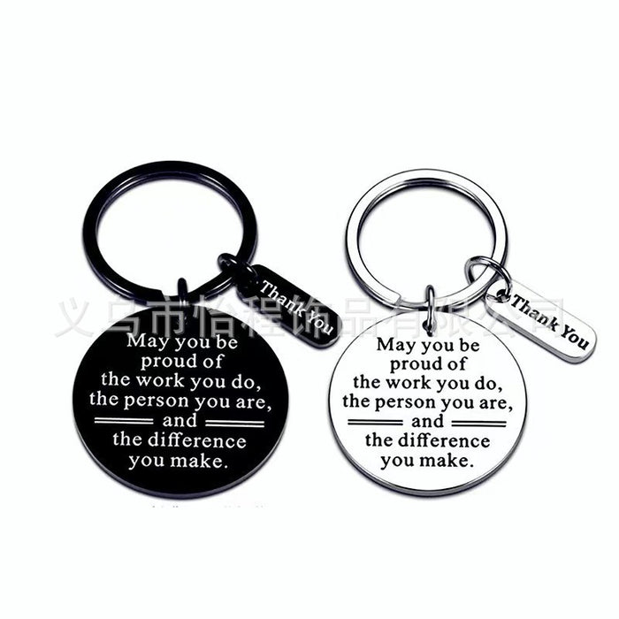 Wholesale Stainless Steel Keychain Hot-Selling Inspirational Fashion Creative Gift