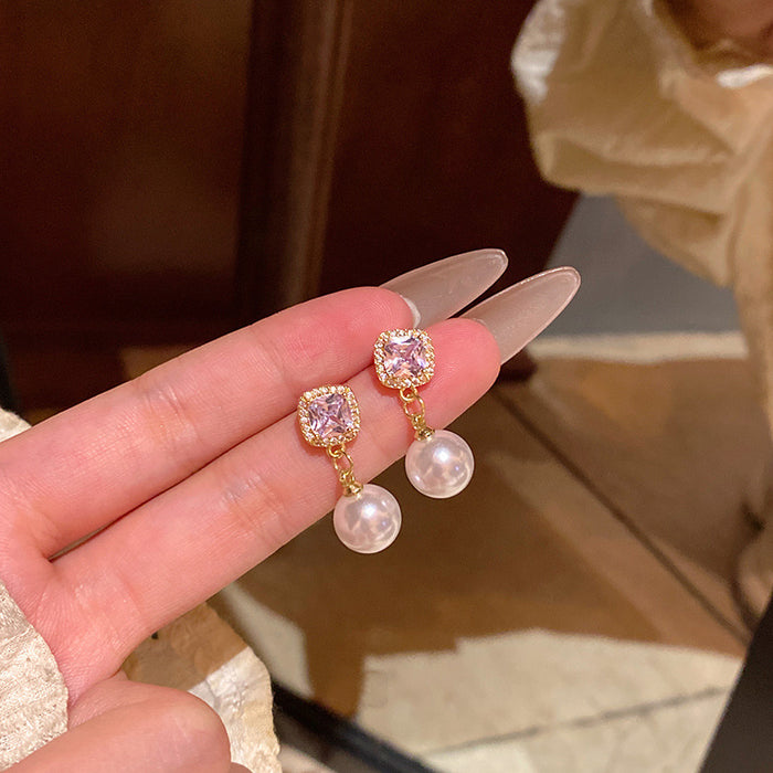 Wholesale Zircon Pearl Earrings