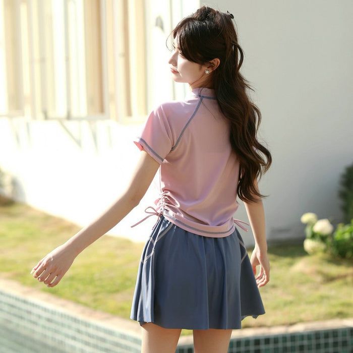 Wholesale Swimsuit one-piece skirt style swimming pool sports conservative swimsuit soaking hot spring swimsuit