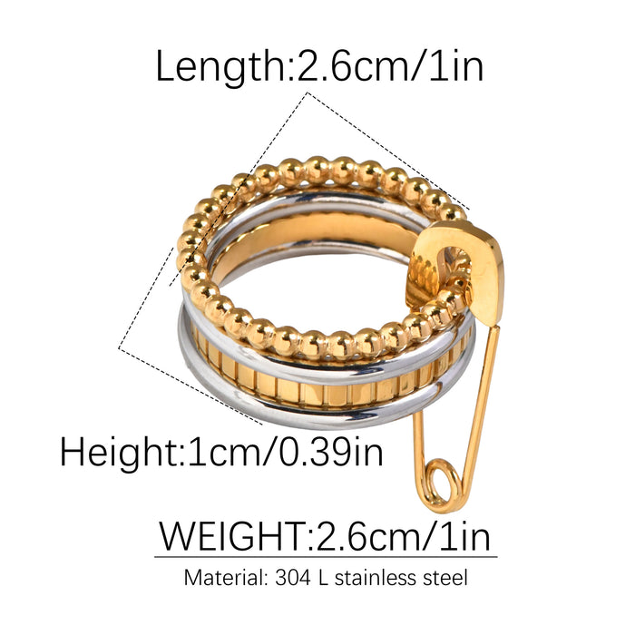 Wholesale  Multi-Layered Stacked Rings,  Titanium Steel Non-Fading Rings